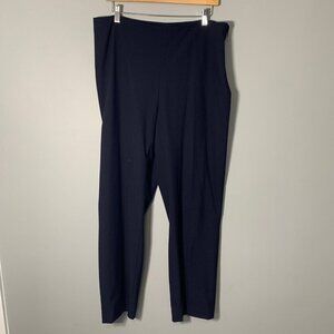 Talbots‎ classic side zip blue stretch straight leg career dress pants trousers